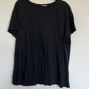 T.la Anthropologie black t shirt with wing sleeves. NWT. So cute. Size 1x